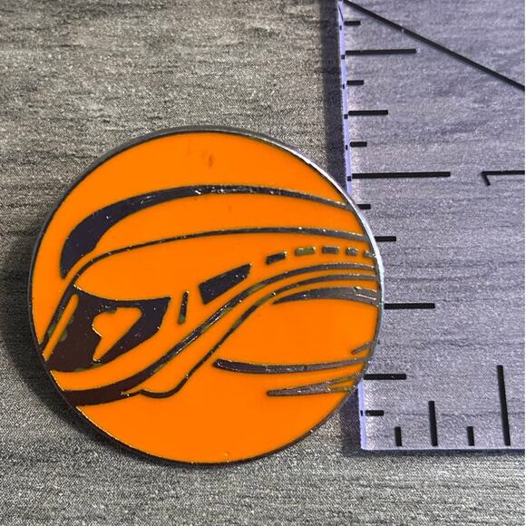 Walt Disney World Pin - 2011 - Round Orange Monorail Trading Pin - Disney Parks - Picture 2 of 3